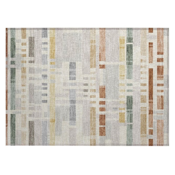 Chantille Machine Washable Indoor/Outdoor Abstract ACN3051 Cream 3 ft. x 4 ft. Area Rug