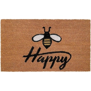 Multi-Colored 36 in. x 24 in. Coir Non-Slip Indoor/Outdoor Door Mat