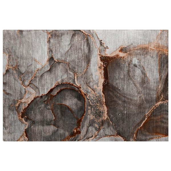 Dream Shag Premium Machine Washable Abstract ADS525 Peach 2 ft. x 3 ft. Accent Rug