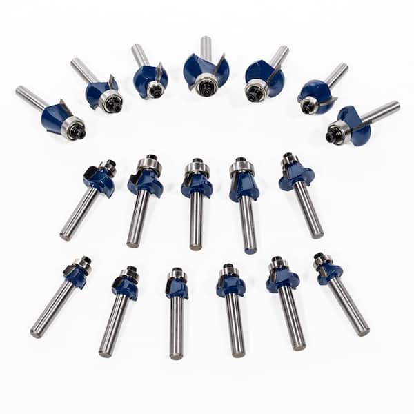 Stark 1/4 in. Tungsten Carbide 3-Blade Router Bit Set (80-Piece)