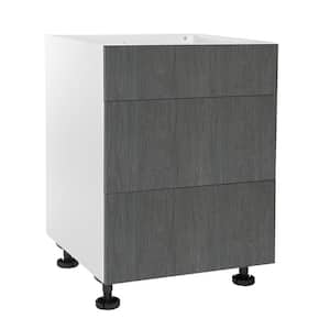 Quick Assemble Modern Style, Carbon Marine 30 in. Base Kitchen Cabinet, 3 Drawer (30 in. W x 24 in. D x 34.50 in. H)