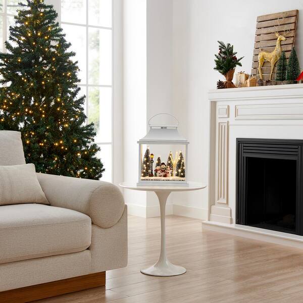 DANYA B Tabletop White Christmas Holiday Winter Scene Diorama