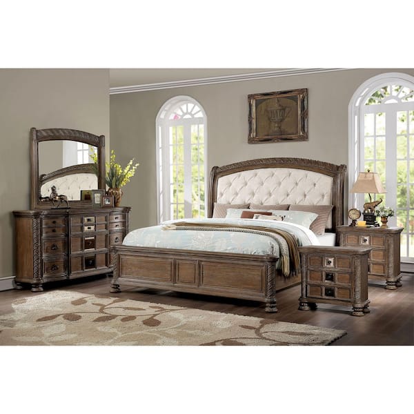 Queen bedroom on sale set rustic