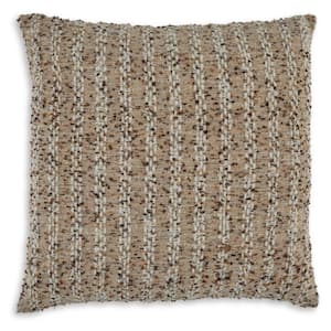 Vorlane Brown/White Striped Polyester 22 in. L x 22 in. W Pillow