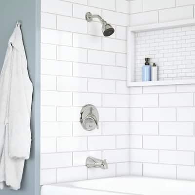 Aragon Single-Handle 1-Spray Tub and Shower Faucet in Chrome (Valve Included)