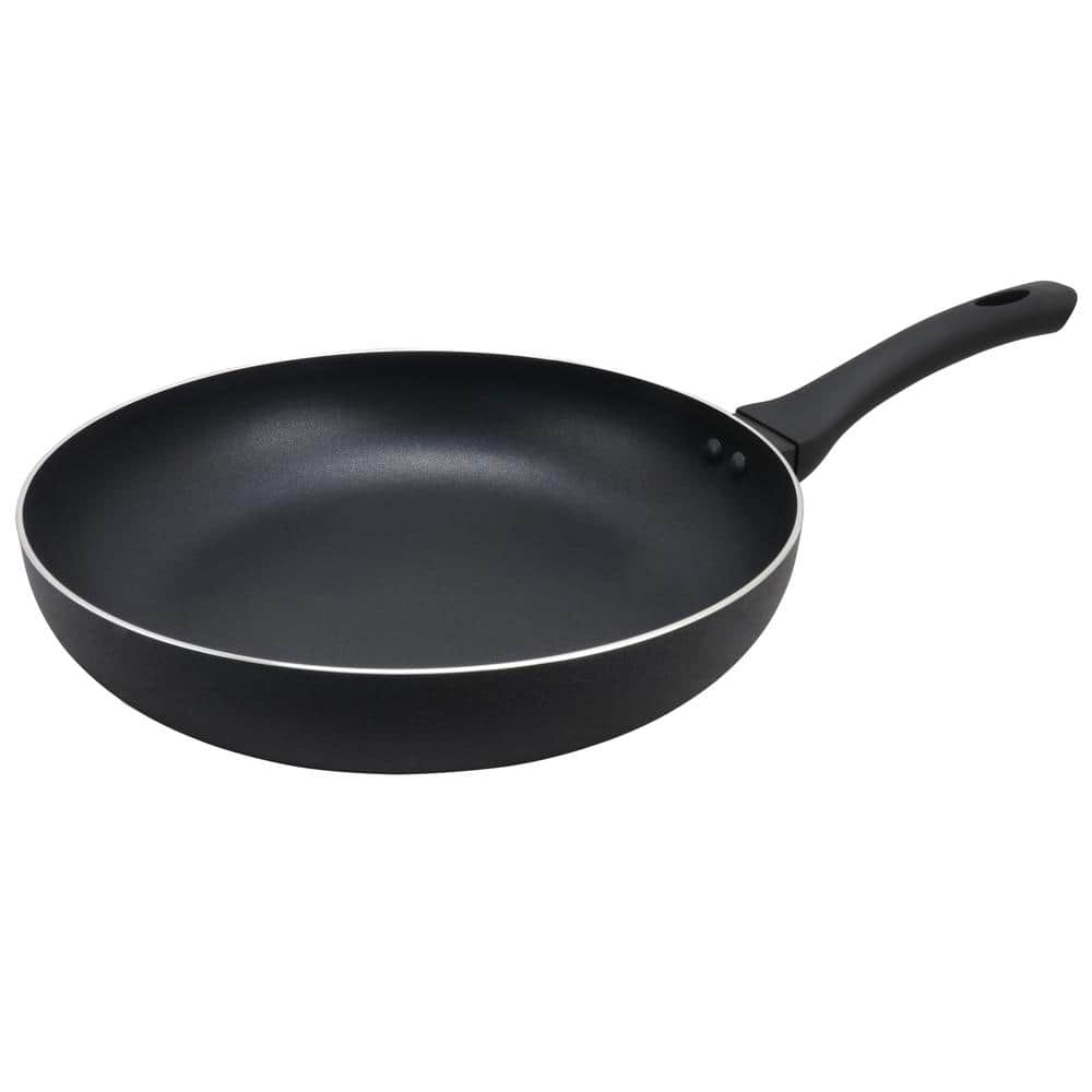 Oster Ashford 12 in. Aluminum Nonstick Frying Pan in Black