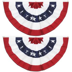 Large American Flag Bunting Swag Natural Cotton 28" x 55" Patriotic 