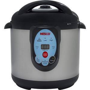 9.5 Qt. Stainless Steel Electric Digital Display Countertop Pressure Cooker with Canning Rack and Steam Rack