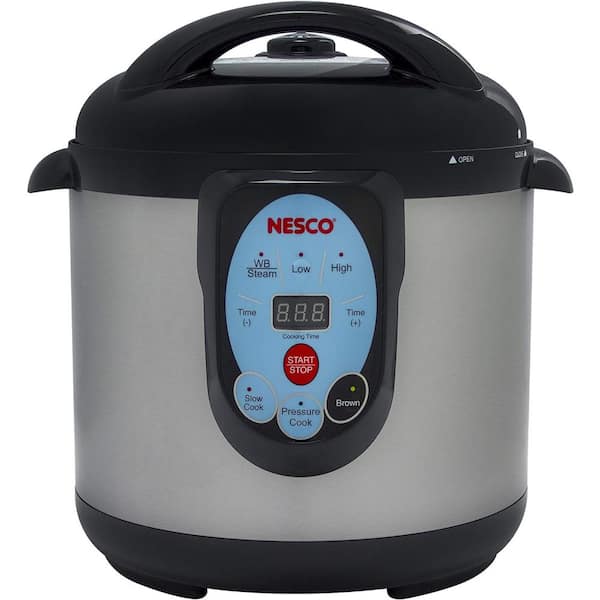 9.5 qt. Stainless Steel Electric Digital Display Countertop Pressure Cooker Canning Rack and Steam Rack