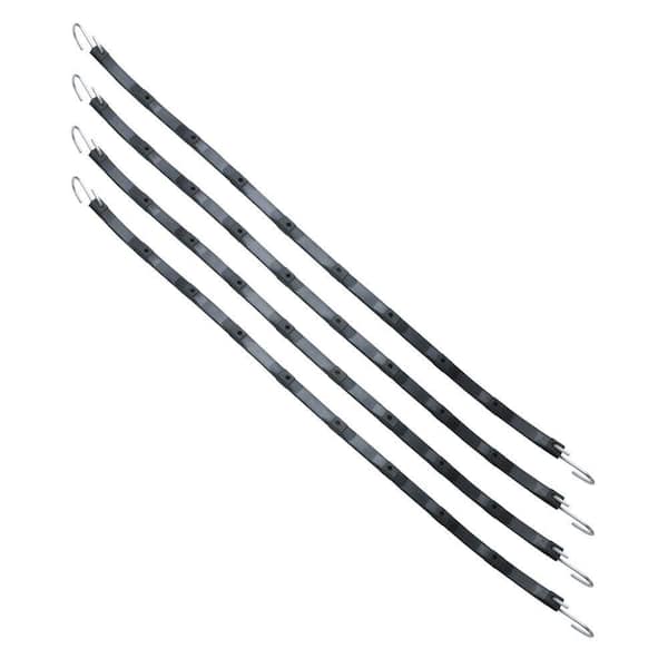 4 in-3 4 in Adjustable Heavy Duty EPDM Tarp Strap, 4 Pack
