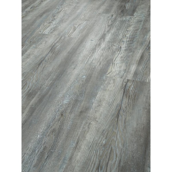 Shaw Images Frosted Grey 6 MIL X 7 in. W X 48 in. L Waterproof Click Lock Vinyl Tile Flooring (27.73 sq. ft./ case )