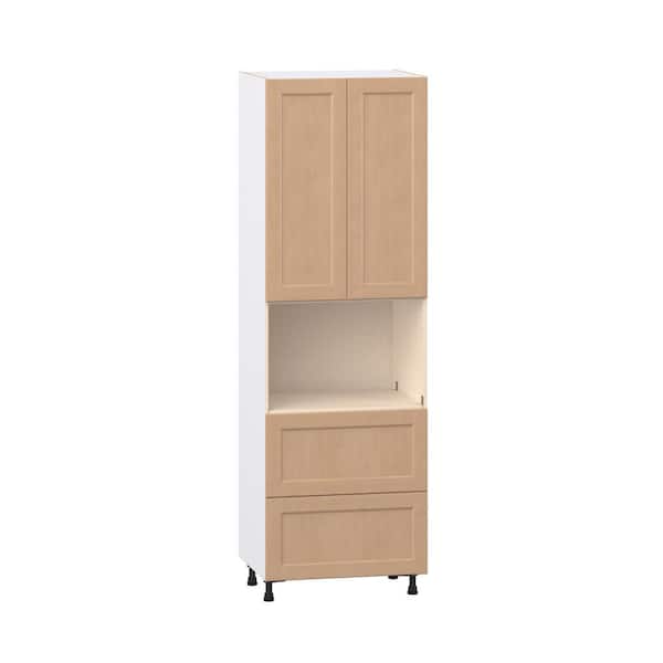 Lakewood 30 in. W x 24.5 in. D x 94.5 in. H Shaker Assembled Micro Pantry Kitchen Cabinet with 2-Drawers in Sugar Cookie