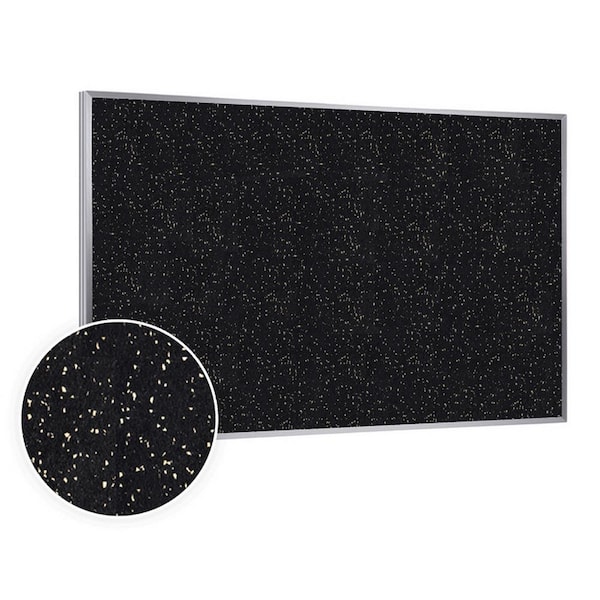 3 x 4 ft. Recycled Rubber Bulletin Board, Satin Aluminum Frame, Tan Speckled