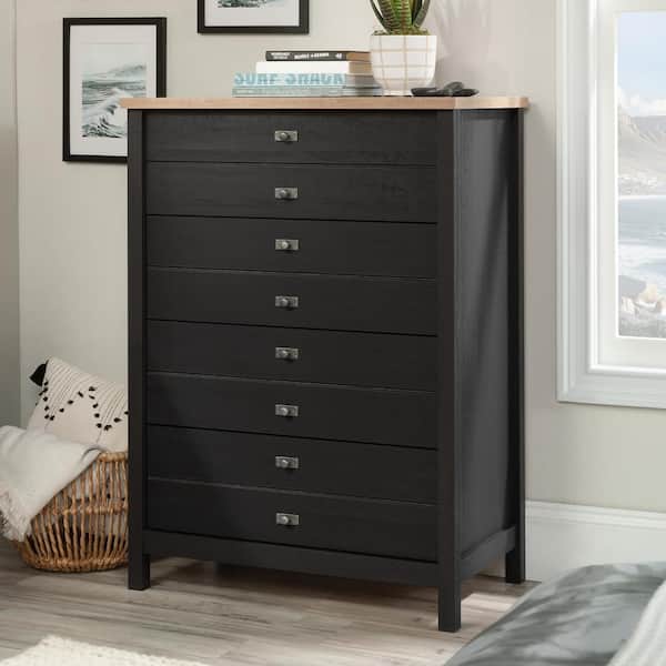 SAUDER Cottage Road 4-Drawer Raven Oak Chest of Drawers 44.921 in. 32.441 in. x 19.291 in.
