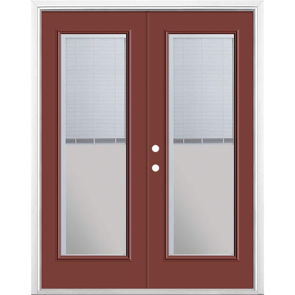 Masonite 60 in. x 80 in. Red Bluff Steel Prehung Right-Hand Inswing ...