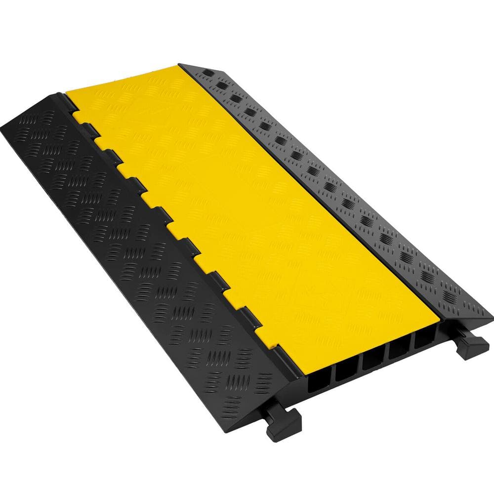 5-Channel 1 Pack Cable Protector Rubber, 0 in. x 3 ft., Black/Yellow, Non-Metallic, Rubber Conduit, 18000 lbs. price history on PriceWatchPro