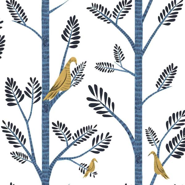 34.17 sq. ft. Aviary Branch Peel and Stick Wallpaper