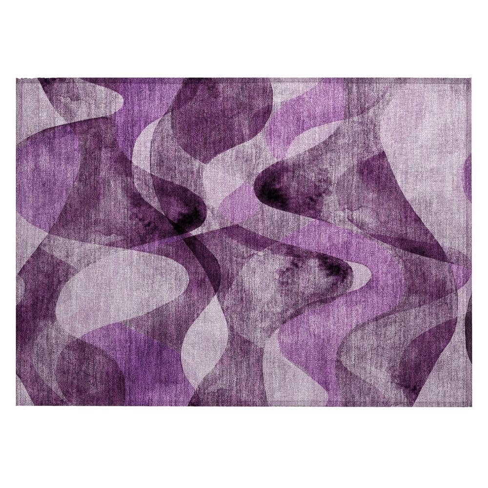 Purple 2 ft. x 3 ft. Woven Abstract Polyester Rectangle Indoor/Outdoor Area Rug price history on PriceWatchPro