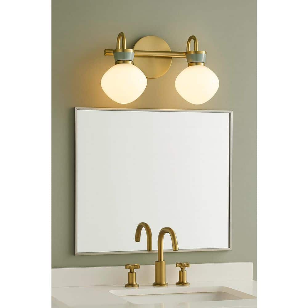 Lucy 15.5 in. 2-Light Lacquered Brass Vanity Light price history on PriceWatchPro