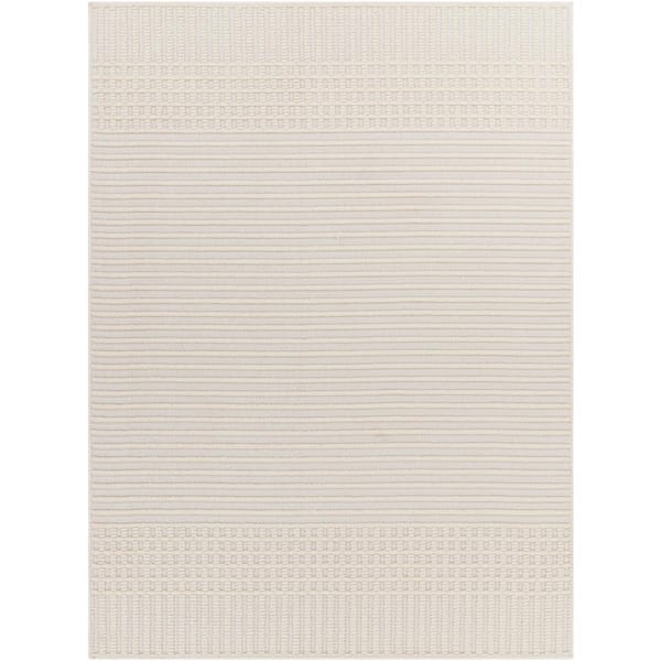 Lyna Cream Doormat 3 ft. x 5 ft. Indoor Machine-Washable Area Rug