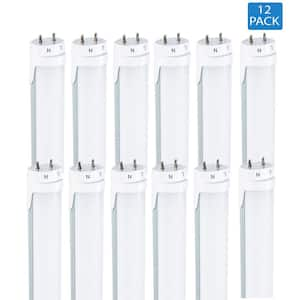 20W T8 LED Tubes 5000K 2000lm 4 Foot Milky Cover 90+ CRI Ballast Bypass - 4 Pack