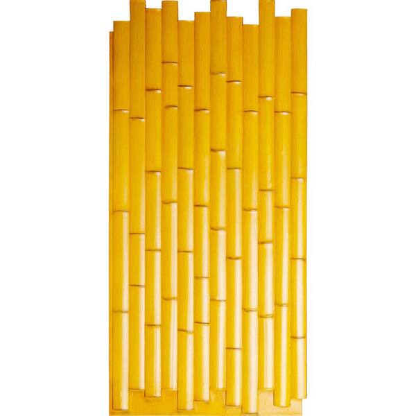 Ekena Millwork 5/8 in. x 24-3/8 in. x 53-7/8 in. Golden Urethane Bamboo Slat Wall Panel