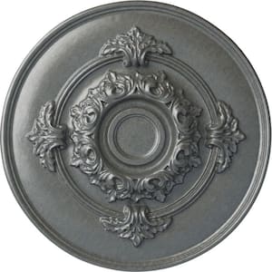 13-3/4 in. x 1 in. Monique Urethane Ceiling Medallion (Fits Canopies upto 3-3/4 in.), Platinum