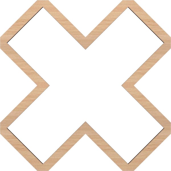 Ekena Millwork Small Fowler Fretwork 3/8 in. x 2-1/2 ft. x 2-1/2 ft. Brown Wood Decorative Wall Paneling 1-Pack