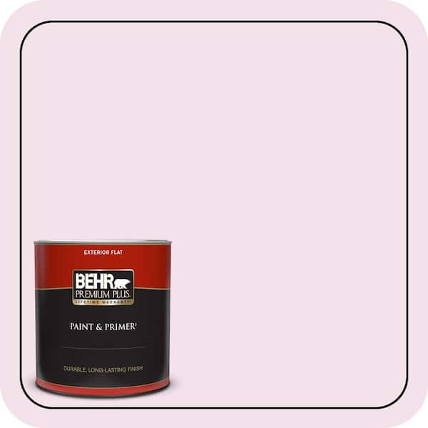 BEHR PREMIUM PLUS 1 qt. #690C-2 Pink Amour Flat Exterior Paint & Primer
