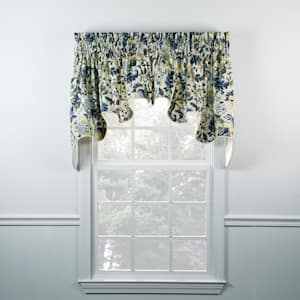 Ellis Curtain Regency 30 In. L Cotton Lined Duchess Valance In Blue 