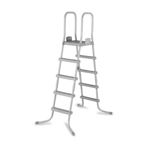 Angel Sar 5-Step Metal Frame with Heavy Duty Plastic Ladder for Above ...