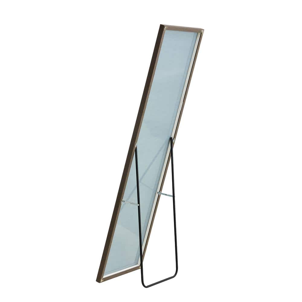 15 in. W x 58 in. H Rectangular Wood Framed Floor Wall Mounted Bathroom Van