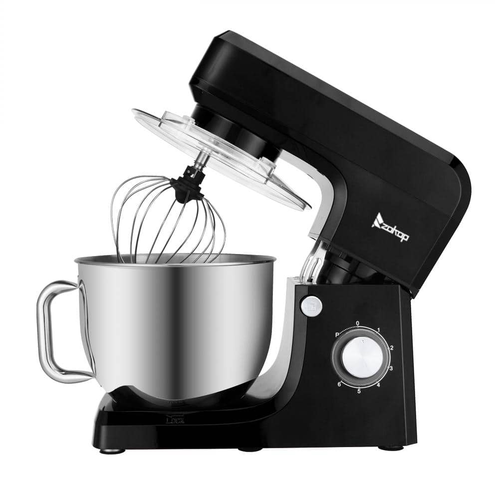 Winado 7.5 qt. 6Speed Black Stainless Steel Stand Mixer with Dough