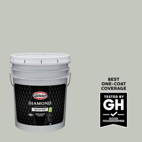Glidden Diamond 5 gal. PPG1033-3 Silent Storm Semi-Gloss Interior Paint with Primer