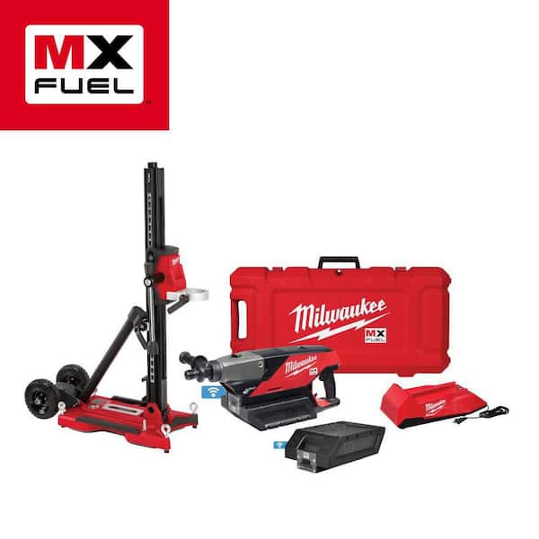 MX FUEL Lithium-Ion Cordless Handheld Core Drill Kit with Stand, 2 Batteries and Charger