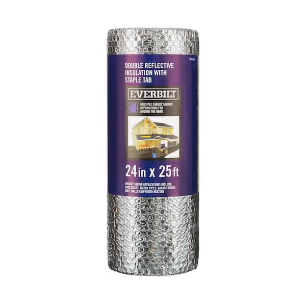Everbilt MBBM 24 in. x 25 ft. Double Reflective Insulation Staple Tab ...