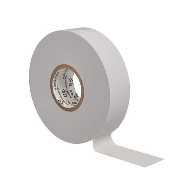 White Electrical Tape 3/4 Inch x 66 Feet - 10 pack