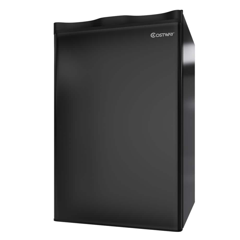 3.2 cu. ft. Compact Refrigerator Mini Dorm Small Fridge in Black with Freezer Reversible Door
