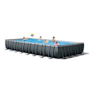 32 ft. x 16 ft. x 52 in. Ultra XTR Rectangular Above Ground Hard Side Swimming Pool Set, Gray