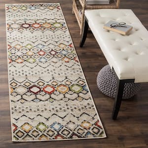 Amsterdam Ivory/Multi 2 ft. x 6 ft. Geometric Runner Rug