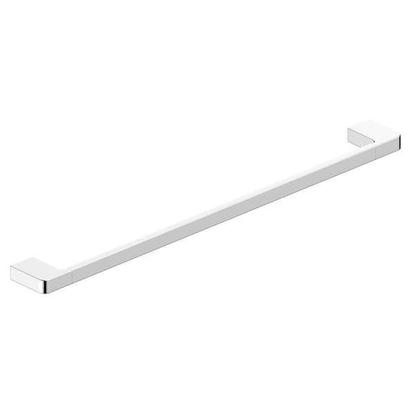 WS Bath Collections Cube 25 in. Wall Mounted Towel Bar in Polished Chrome
