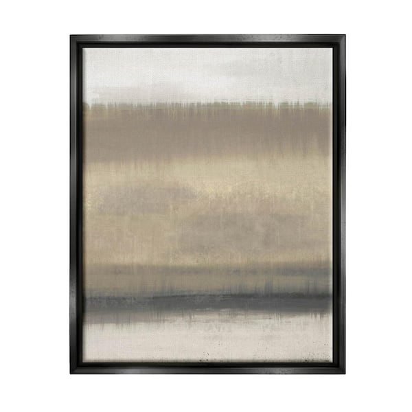 The Stupell Home Decor Collection Countryside Landscape Brown Grassland Painting by Elizabeth Medley Floater Frame Abstract Wall Art Print 21 in. x 17 in.