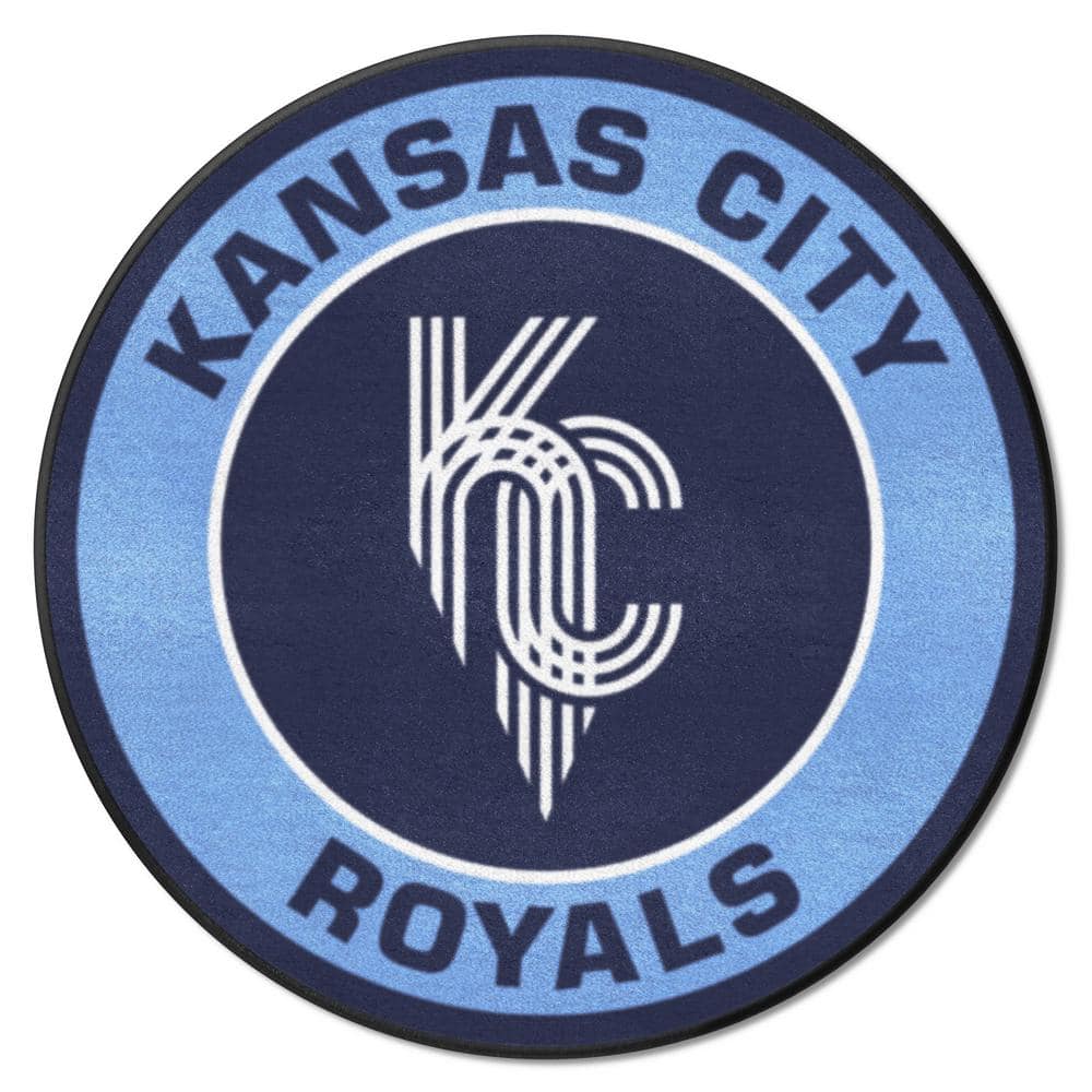 FANMATS MLB Kansas City Royals Blue 2 ft. x 2 ft. Round Area Rug