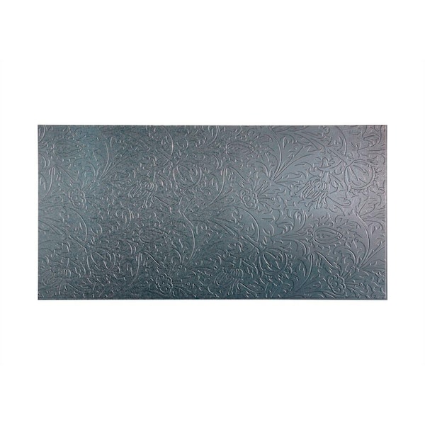 Fasade Nettle 96 in. x 48 in. Decorative Wall Panel in Galvanized Steel
