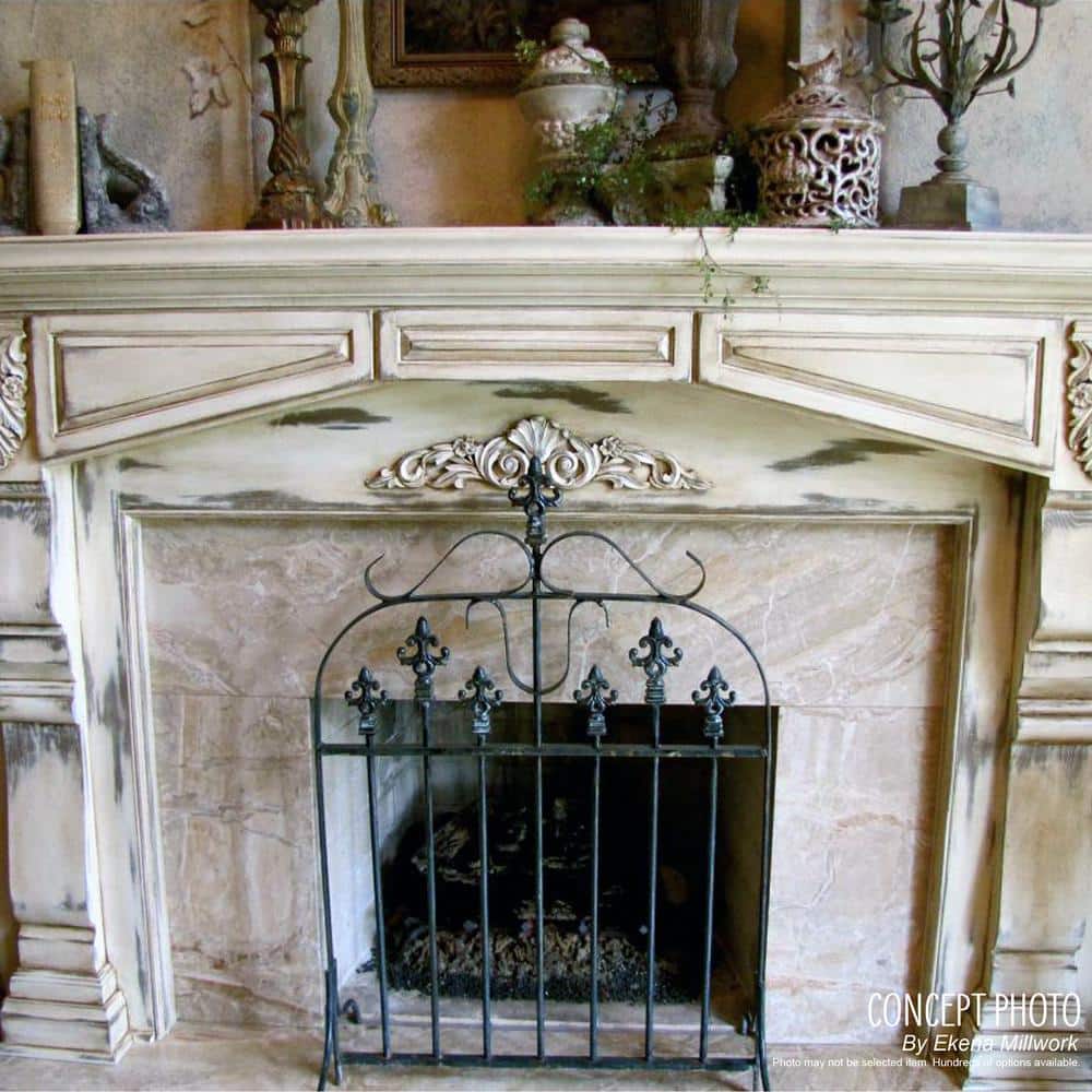 Maple Large Green Leaf Center with Scrolls Decorative Onlay