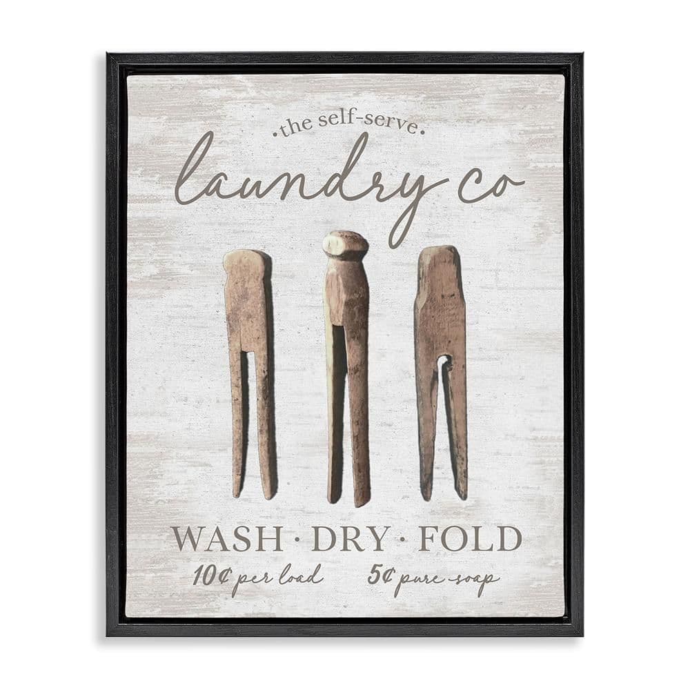 Distressed Laundry Co by Lettered and Lined 1-Piece Black Floater Frame Typography Graphic Art Print 21 in. x 17 in. price history on PriceWatchPro