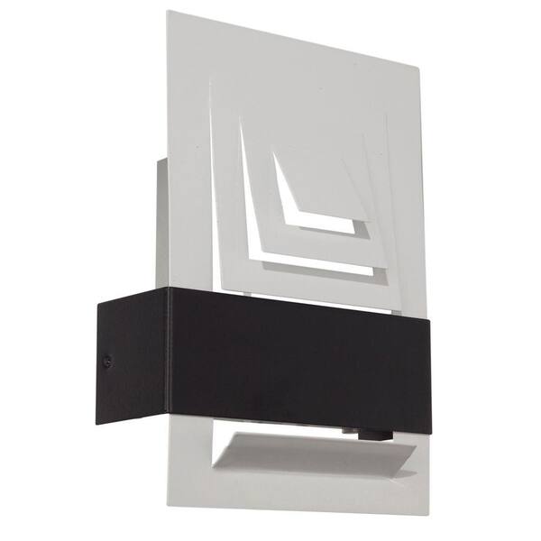 EGLO Chiwa 1-Light White and Black Surface Mount Wall Light