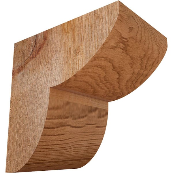 Ekena Millwork 5 1/8W x 3 3/8D x 15 1/2H Medium Acanthus Pilaster Wood Corbel, Red Oak Ekena Millwork 5 1/8W x 3 3/8D x 15 1/2H Medium Acanthus Pilaster Wood Corbel, Red Oak