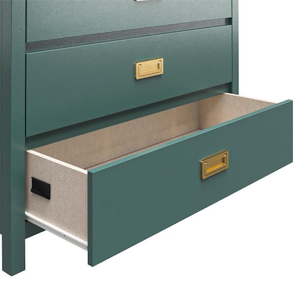 Little Seeds Haven 36 in., 5-Drawer Kids Dresser, Hunter