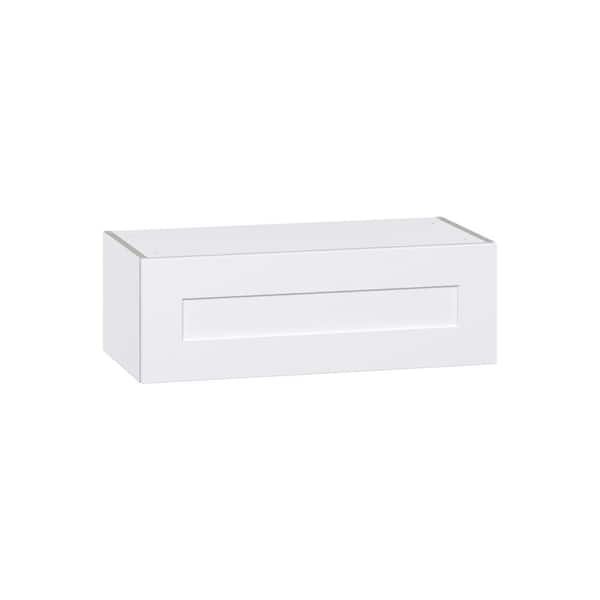 Roseland 30 in. W x 14 in. D x 10 in. H Assembled Shaker Wall Bridge Kitchen Cabinet in Warm White with Lift Up Door